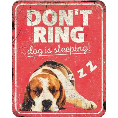 D&D Warnschild Beagle rot - Warnschild D&D Warnschild Beagle rot - Warnschild