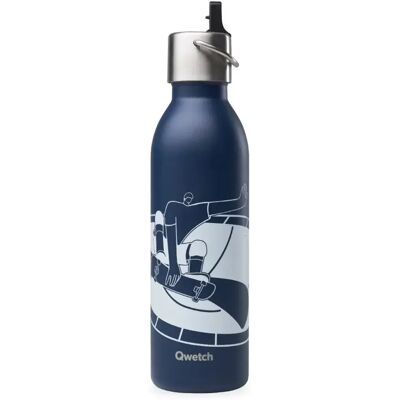 Isotherme Flasche Qwetch Active FFRS Skate Bleu 600 ml Isotherme Flasche Qwetch Active FFRS Skate Bleu 600 ml