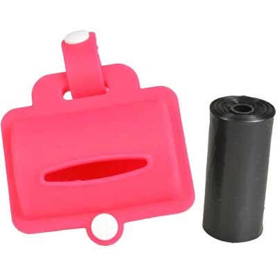 Kotbeutelspender aus Silikon Duvoplus Rose 7x12x4,5 cm Kotbeutelspender aus Silikon Duvoplus Rose 7x12x4,5 cm