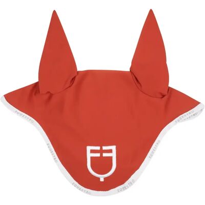 Kurze Mütze aus technischem Stoff mit Logo Equestro Rouge Full Kurze Mütze aus technischem Stoff mit Logo Equestro Rouge Full