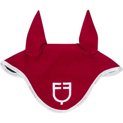 Kurze Mütze aus technischem Stoff mit Logo Equestro Rouge Full Kurze Mütze aus technischem Stoff mit Logo Equestro Rouge Full