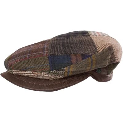Tweed-Baret mit Patchwork-Muster HORKA Marron 55 Tweed-Baret mit Patchwork-Muster HORKA Marron 55