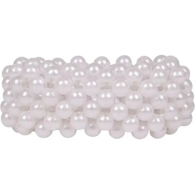 Haargummi für Damenen QHP Beads Blanc TU Haargummi für Damenen QHP Beads Blanc TU