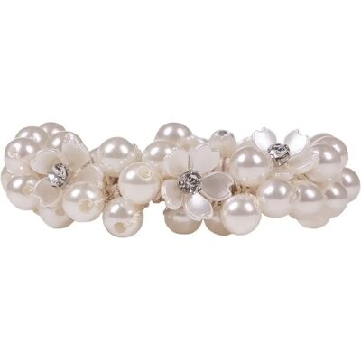 Haargummi für Damenen QHP Flower Blanc TU Haargummi für Damenen QHP Flower Blanc TU