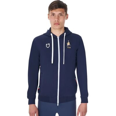 Kapuzenjacke Equestro X Fise Bleu 2XL Kapuzenjacke Equestro X Fise Bleu 2XL