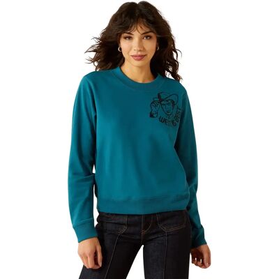 Sweatshirt Damen Ariat Essential Sendero West is Best Bleu 2XL Sweatshirt Damen Ariat Essential Sendero West is Best Bleu 2XL
