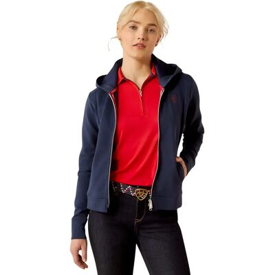 Damen Kapuzen-Pullover, mit vollem Reißverschluss Ariat Antez Bleu S Damen Kapuzen-Pullover, mit vollem Reißverschluss Ariat Antez Bleu S
