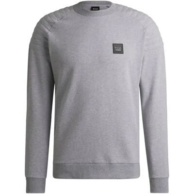 Damen Runder pullover mit Polster Boss Equestrian Lex Gris M Damen Runder pullover mit Polster Boss Equestrian Lex Gris M