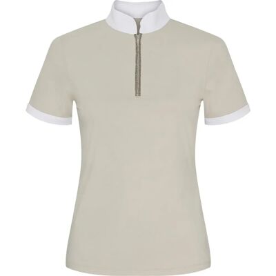 Reitturnier-Hemd Damen Catago Nice Beige 2XL Reitturnier-Hemd Damen Catago Nice Beige 2XL