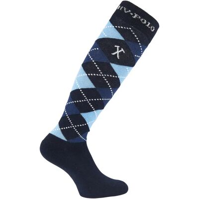 Reitsocken Damen HV Polo Argyle Bleu 43/46 Reitsocken Damen HV Polo Argyle Bleu 43/46