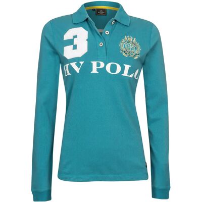 Reit-Polo mit langen Ärmeln, Damen HV Polo Favouritas Bleu L Reit-Polo mit langen Ärmeln, Damen HV Polo Favouritas Bleu L
