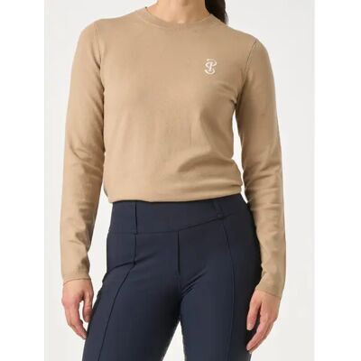 Pullover mit Rundhalsausschnitt Damen PS of Sweden Beige M Pullover mit Rundhalsausschnitt Damen PS of Sweden Beige M