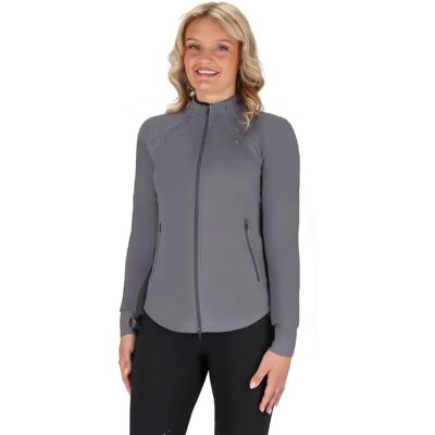 Reitjacke Full Zip Damen QHP Oakleigh Gris 40 Reitjacke Full Zip Damen QHP Oakleigh Gris 40