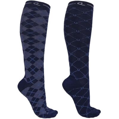 Reitsocken Damen QHP Classic (x2) Noir 35/38 Reitsocken Damen QHP Classic (x2) Noir 35/38