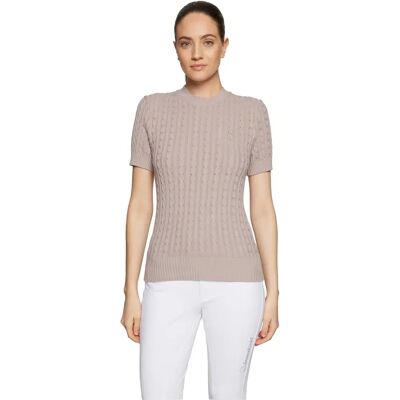Pullover mit Rundhalsausschnitt und kurzen Ärmeln, Damen Samshield Lidy Rose L Pullover mit Rundhalsausschnitt und kurzen Ärmeln, Damen Samshield Lidy Rose L
