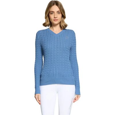 Pullover mit V-Ausschnitt Damen Samshield Lisa Twisted Bleu XS Pullover mit V-Ausschnitt Damen Samshield Lisa Twisted Bleu XS