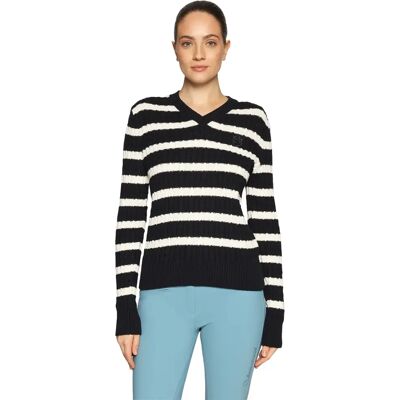 Pullover mit V-Ausschnitt Damen Samshield Lisa Twisted Bleu M Pullover mit V-Ausschnitt Damen Samshield Lisa Twisted Bleu M