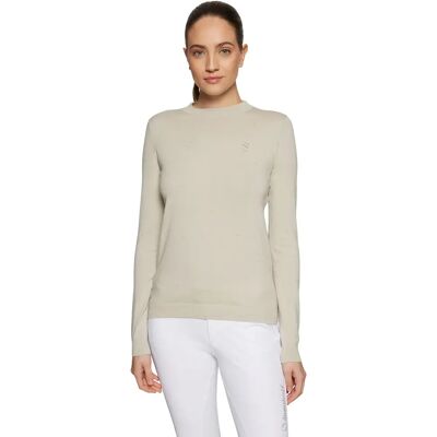 Pullover mit Rundhalsausschnitt Damen Samshield Phoebe Beige M Pullover mit Rundhalsausschnitt Damen Samshield Phoebe Beige M