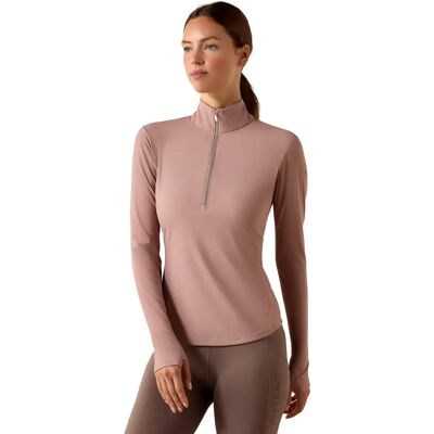 Reittrikot 1/2 Reißverschluss, Damen Ariat SolVeil Marron S Reittrikot 1/2 Reißverschluss, Damen Ariat SolVeil Marron S
