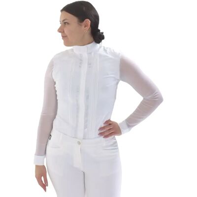 Langärmeliges Wettkampfhemd Damen Equiline Giosted Weiß 42 Langärmeliges Wettkampfhemd Damen Equiline Giosted Weiß 42