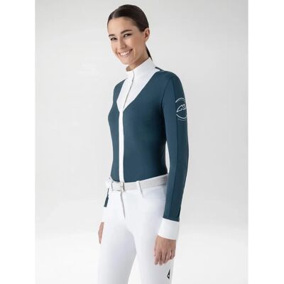 Turnierpolo mit langen Ärmeln Damen Equiline Estock Blau 44 IT Turnierpolo mit langen Ärmeln Damen Equiline Estock Blau 44 IT
