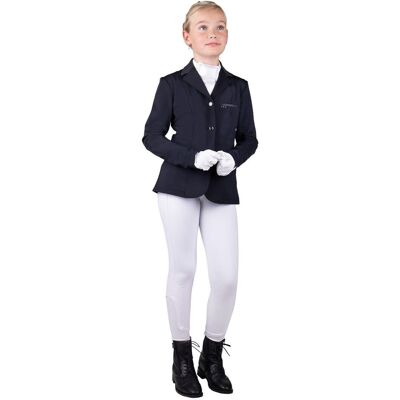 Reitturnierjacke Mädchen QHP Kae Schwarz 14 Jahre alt Reitturnierjacke Mädchen QHP Kae Schwarz 14 Jahre alt