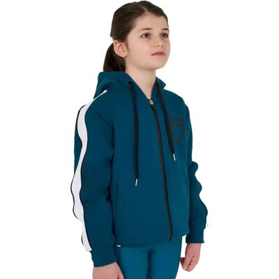 Mädchen Fleecejacke mit Kapuze und Reißverschluss Equestro Bleu 12 ans Mädchen Fleecejacke mit Kapuze und Reißverschluss Equestro Bleu 12 ans