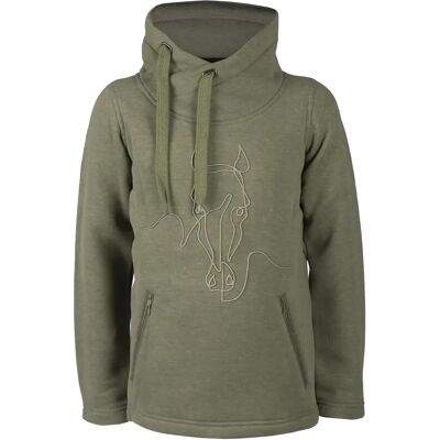 Sweatshirt Reiten Mädchen Red Horse Cozy Vert 10 ans Sweatshirt Reiten Mädchen Red Horse Cozy Vert 10 ans