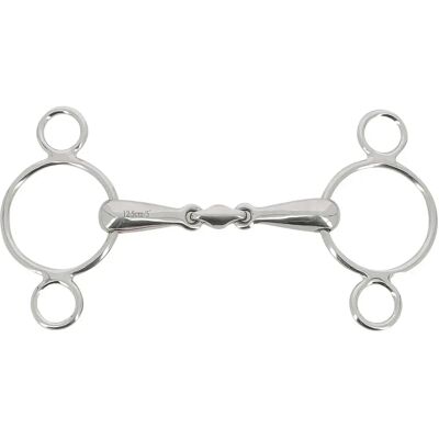 Verstellbares 3-Ring-Pferdegebiss Feeling Anatomic Argenté 135 mm Verstellbares 3-Ring-Pferdegebiss Feeling Anatomic Argenté 135 mm