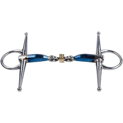 Schenkeltrense Trust Sweet Iron Full Cheek Brass Ring 16 Bleu 14,5 cm Schenkeltrense Trust Sweet Iron Full Cheek Brass Ring 16 Bleu 14,5 cm