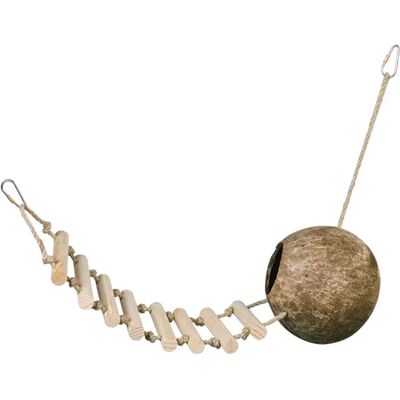 Vogelnest aus Kokosnuss mit Leiter Nobby Pet Marron 65 cm Vogelnest aus Kokosnuss mit Leiter Nobby Pet Marron 65 cm