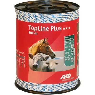 Schnur für Zaun Ako Top Line Plus Blanc 400 m/6x0,3 mm Schnur für Zaun Ako Top Line Plus Blanc 400 m/6x0,3 mm