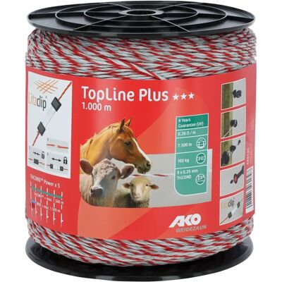 Schnur für Zaun Ako Top Line Plus Weiß 1000 m/9x0,25 mm Schnur für Zaun Ako Top Line Plus Weiß 1000 m/9x0,25 mm