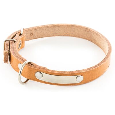 Hundehalsband aus Leder mit Plakette Martin Sellier Beige 22/47 cm Hundehalsband aus Leder mit Plakette Martin Sellier Beige 22/47 cm