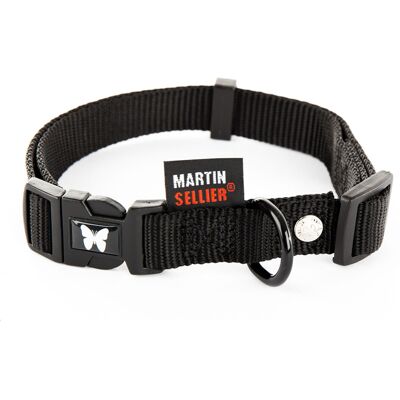 Martin Sellier Verstellbares Nylonhalsband - Schwarz XL 50-70cm Martin Sellier Verstellbares Nylonhalsband - Schwarz XL 50-70cm
