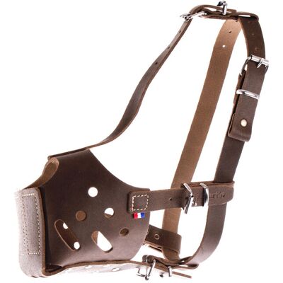 Hundemaulkorb aus Leder mit Kordel Martin Sellier Amstaff Braun Größe 1 Hundemaulkorb aus Leder mit Kordel Martin Sellier Amstaff Braun Größe 1