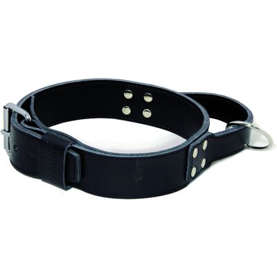 Hunde-Interventionshalsband mit Griffen aus Rindsleder Martin Sellier Schwarz 65 cm Hunde-Interventionshalsband mit Griffen aus Rindsleder Martin Sellier Schwarz 65 cm