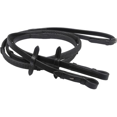 QHP Reithalfter - Gummi, Leder, 280cm/250cm QHP Reithalfter - Gummi, Leder, 280cm/250cm