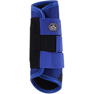 Hintere Cross-Gamaschen für Pferde QHP Technical Blau L Hintere Cross-Gamaschen für Pferde QHP Technical Blau L