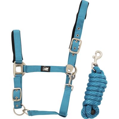 Nylonhalfter mit geflochtenem Strick für Pferde Supreme Blau Cob Nylonhalfter mit geflochtenem Strick für Pferde Supreme Blau Cob