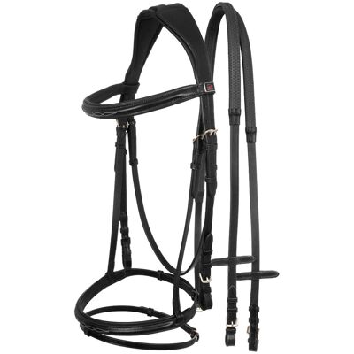 Kontrastierende Pferde-Trensen Supreme Schwarz Cob Kontrastierende Pferde-Trensen Supreme Schwarz Cob
