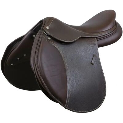 Gemischter genarbter Reitsattel Eric Thomas Élite Marron 17" Gemischter genarbter Reitsattel Eric Thomas Élite Marron 17"