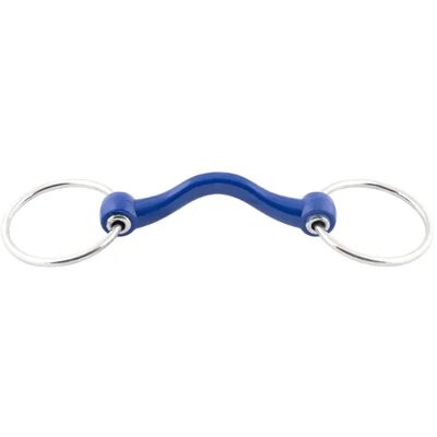 Gebiss 2 Ringe für Pferd Jump'In Softmouth Bleu 135 mm Gebiss 2 Ringe für Pferd Jump'In Softmouth Bleu 135 mm