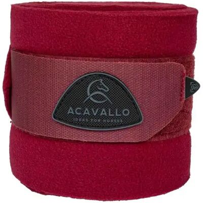 Elastische Bandage für Pferde aus Fleece Acavallo (x2) Rouge TU Elastische Bandage für Pferde aus Fleece Acavallo (x2) Rouge TU