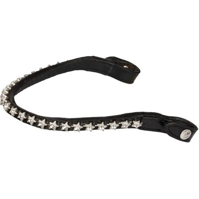Stirnriemen für Pferde mit sternförmigen Kristallen Acavallo Noir Cob Stirnriemen für Pferde mit sternförmigen Kristallen Acavallo Noir Cob