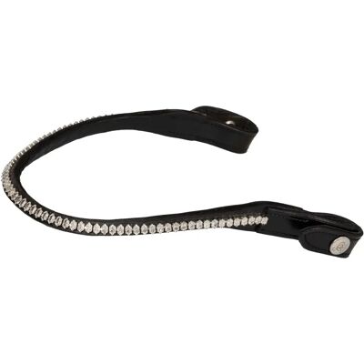 Stirnriemen für Pferde mit ovalen Kristallen Acavallo Noir Cob Stirnriemen für Pferde mit ovalen Kristallen Acavallo Noir Cob
