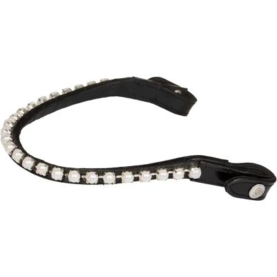 Stirnriemen für Pferde mit eleganten Perlen Acavallo Noir Cob Stirnriemen für Pferde mit eleganten Perlen Acavallo Noir Cob