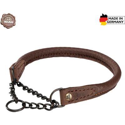 Halsband für Hunde aus Elchleder Akah Marron 55 cm Halsband für Hunde aus Elchleder Akah Marron 55 cm