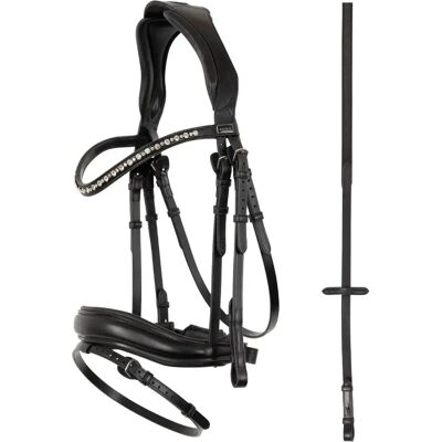 Reittrense Kombinierter anatomischer Nasenriemen ANKY Comfort line Noir Full Reittrense Kombinierter anatomischer Nasenriemen ANKY Comfort line Noir Full