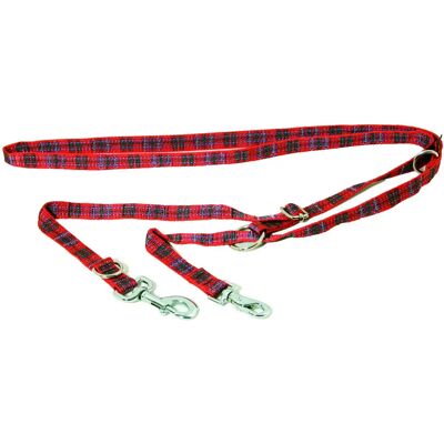 Hundeleine 3 Punkte Arka Haok Plaid Rouge 20/220 cm Hundeleine 3 Punkte Arka Haok Plaid Rouge 20/220 cm
